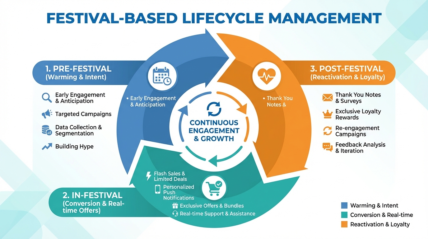 Holi festival marketing visual showcasing vibrant colors