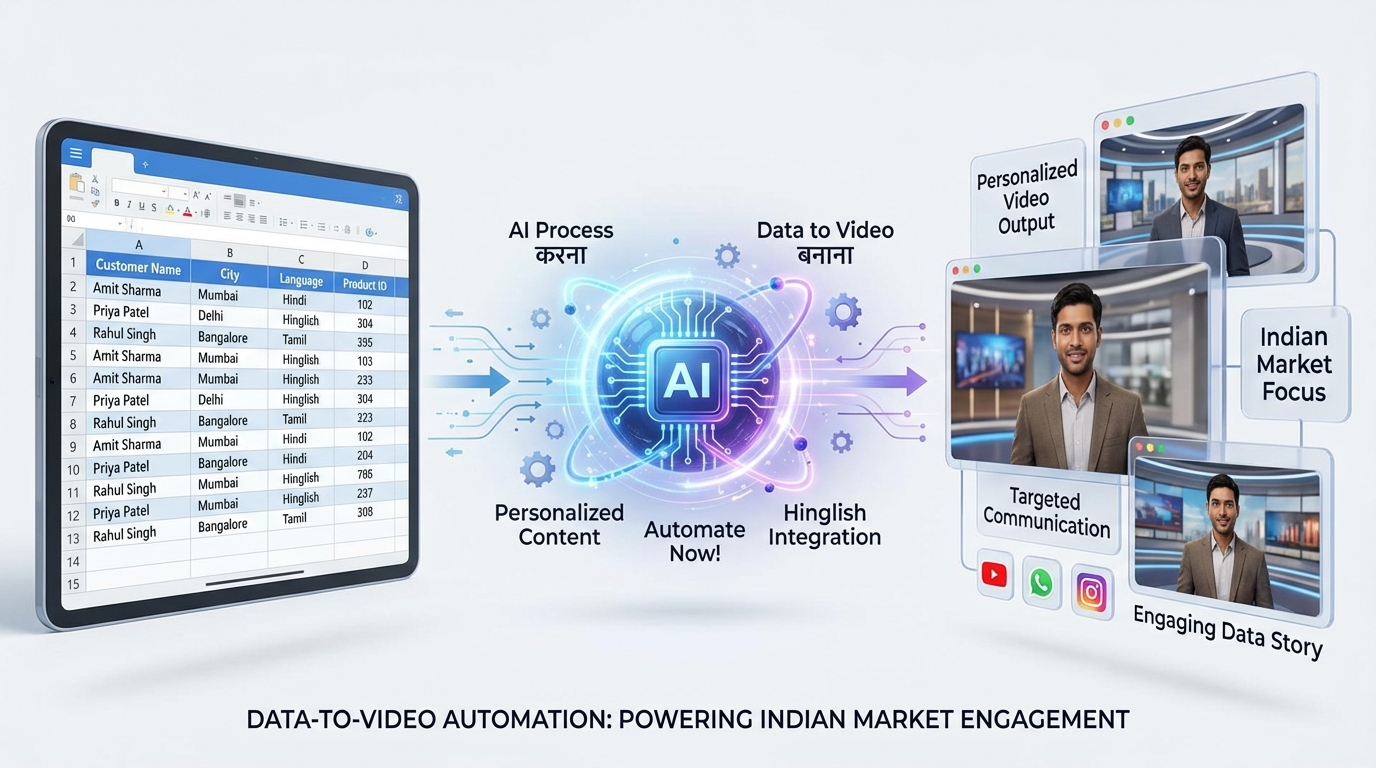 Example of Hinglish AI video with Indian AI avatar and captions