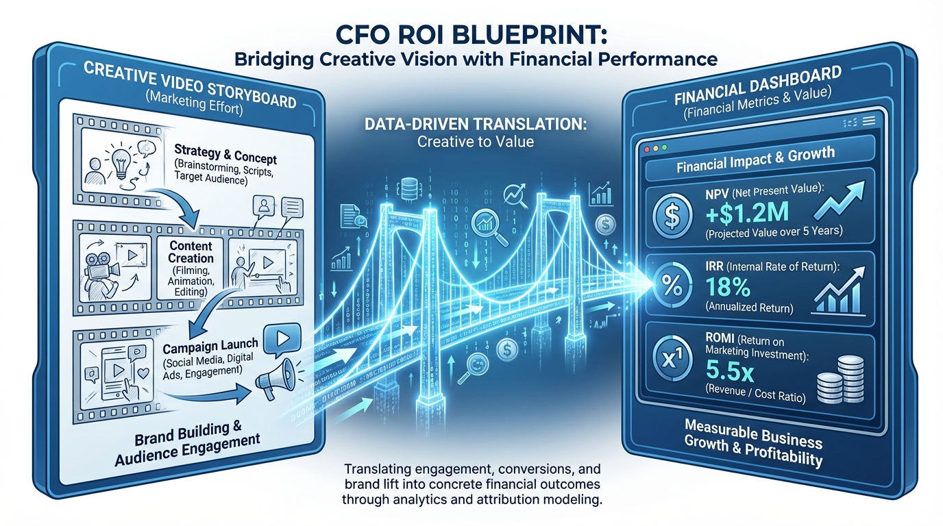 AI marketing ROI worked example chart and metrics