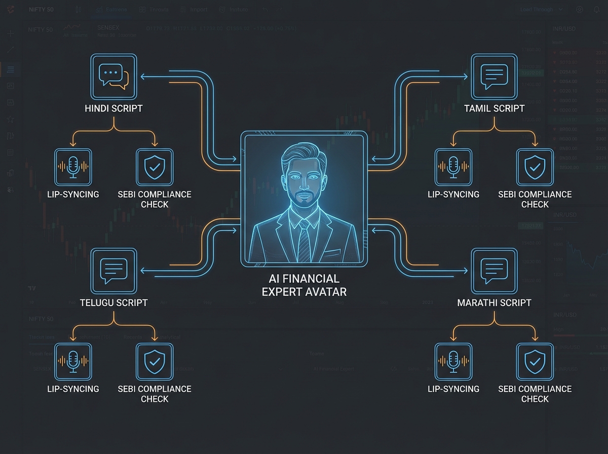SEBI-compliant AI video workflows dashboard
