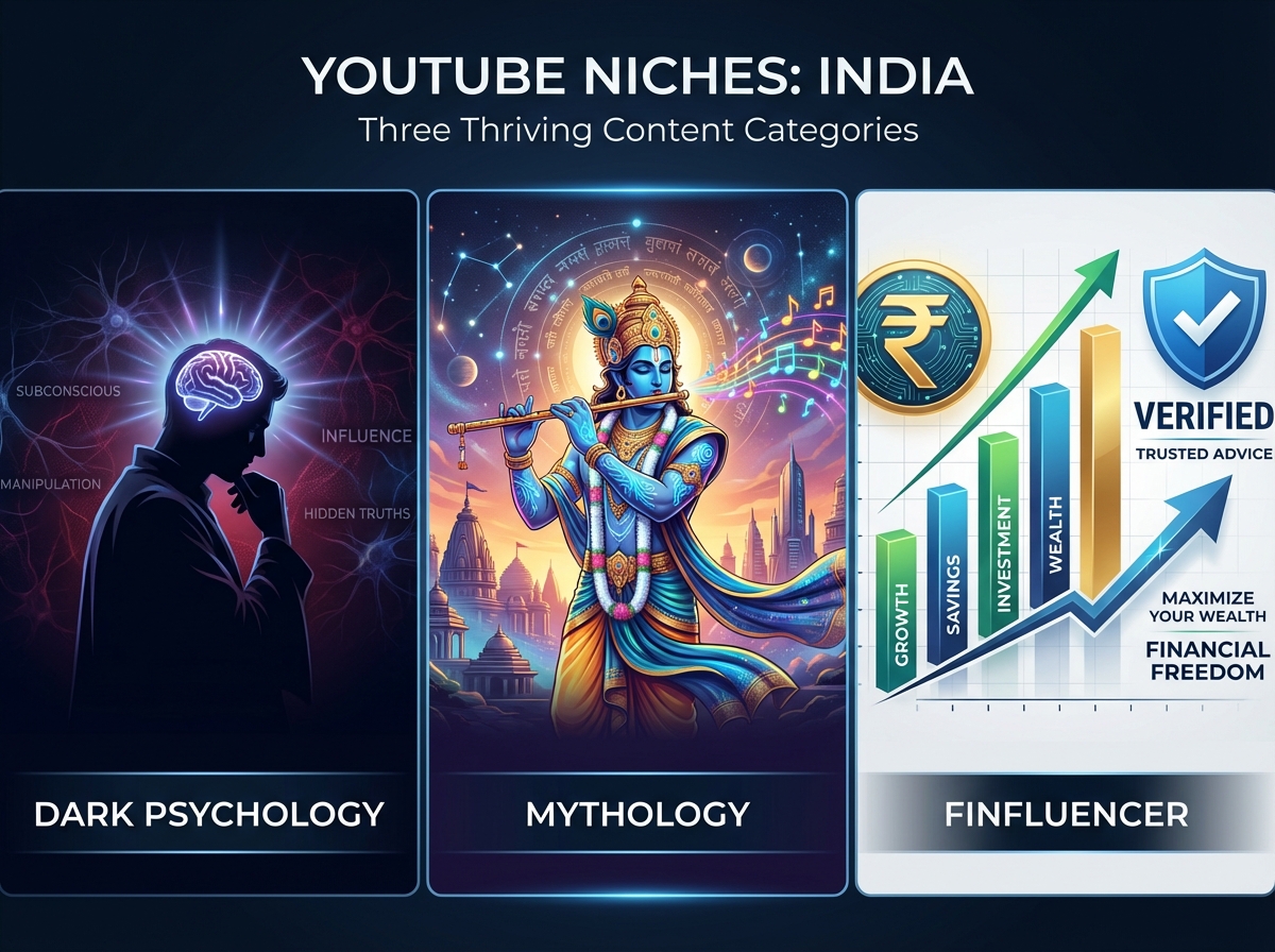 Diagram of India-focused faceless YouTube production tool stack
