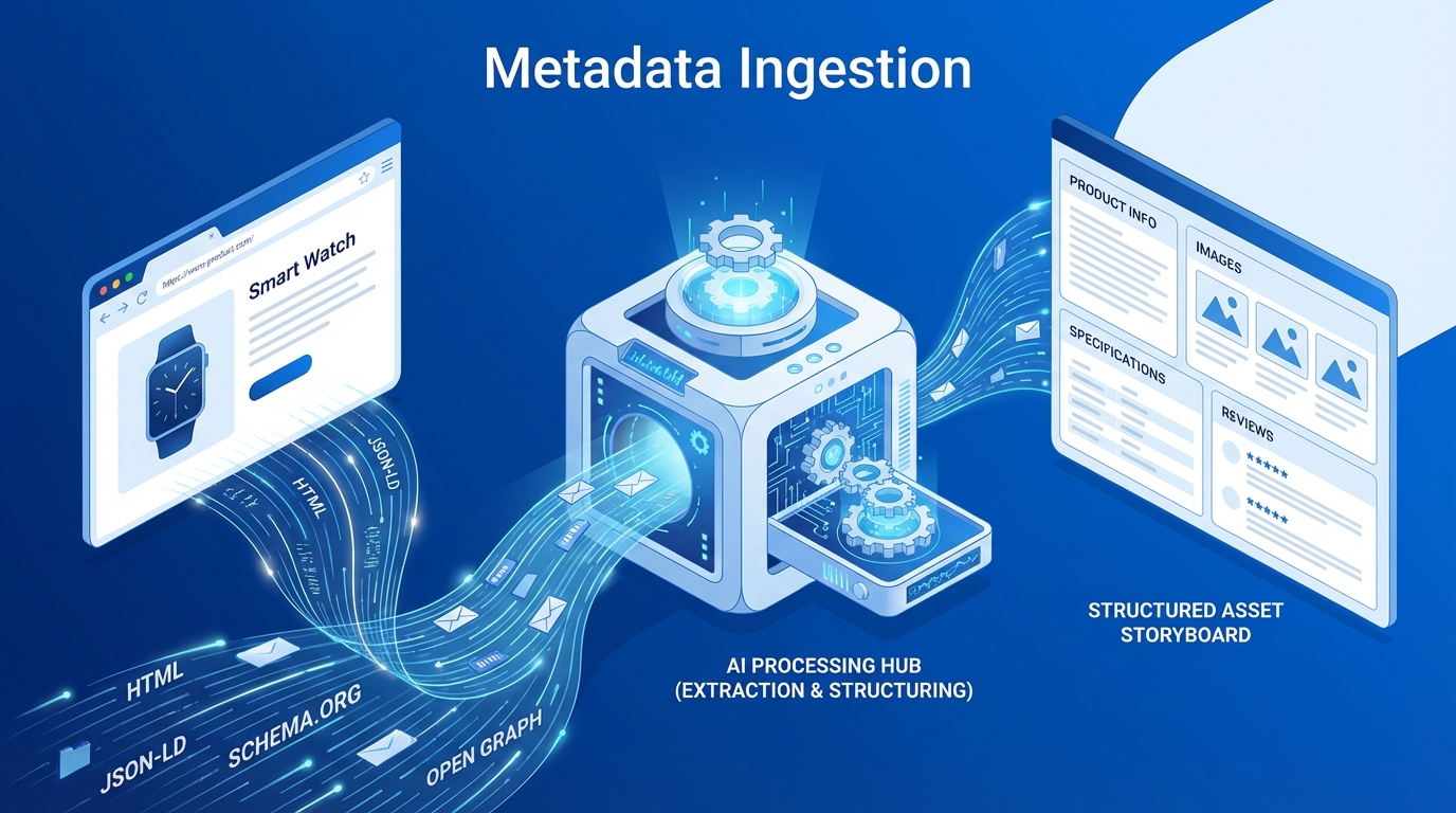 Operational blueprint flow for web content video automation