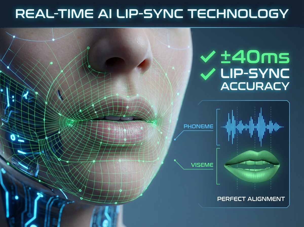 Illustration of multilingual AI avatar lip-sync benchmarking across Indian languages