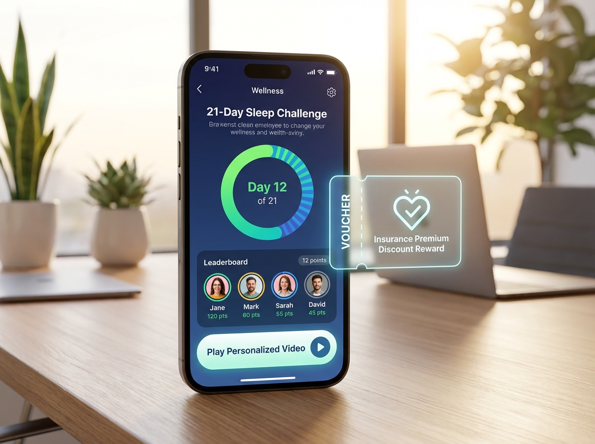 Workplace wellness ROI and insurance optimization visualization
