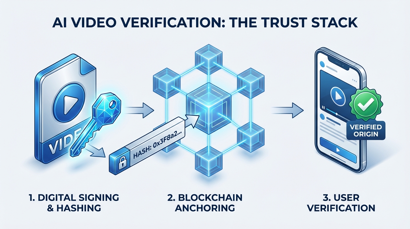 Visualization of blockchain video verification architecture