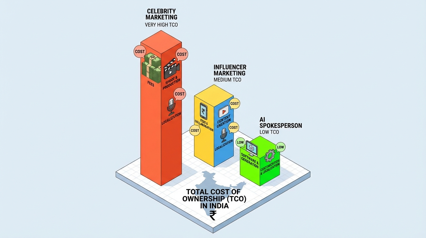 Cost stack comparison illustration