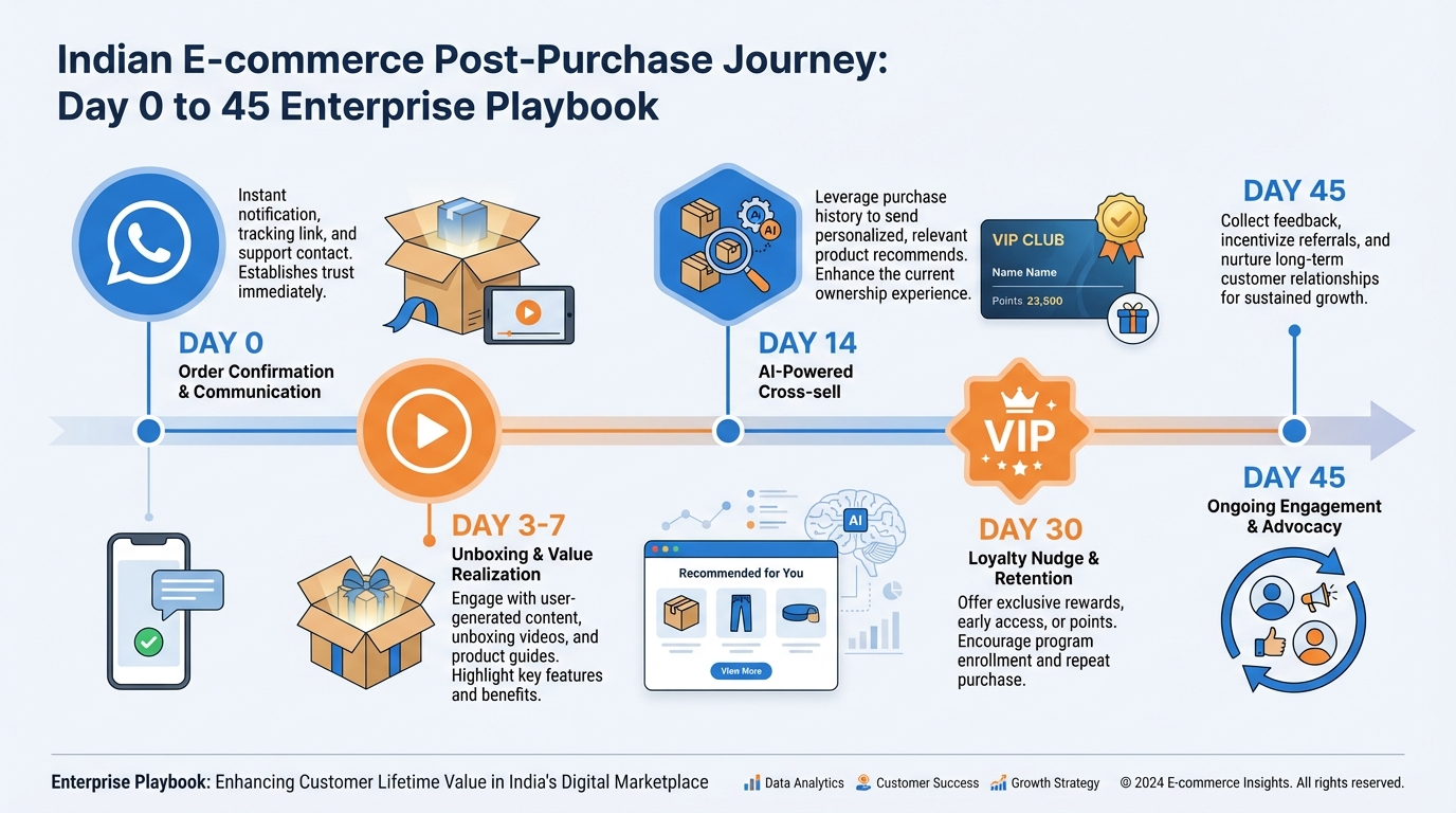 Post-purchase loyalty automation flow illustration