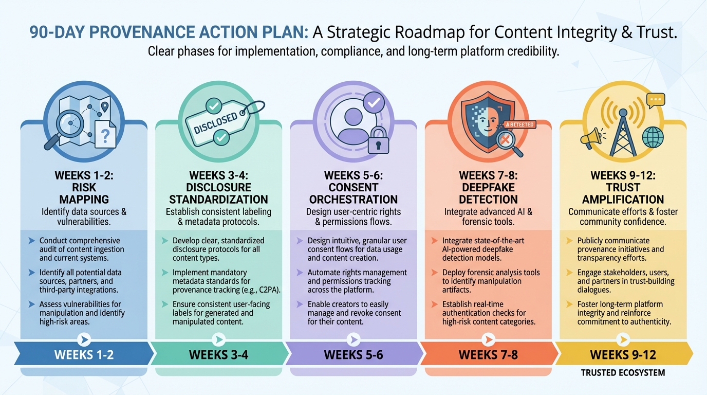C2PA Content Credentials and watermarking architecture illustration