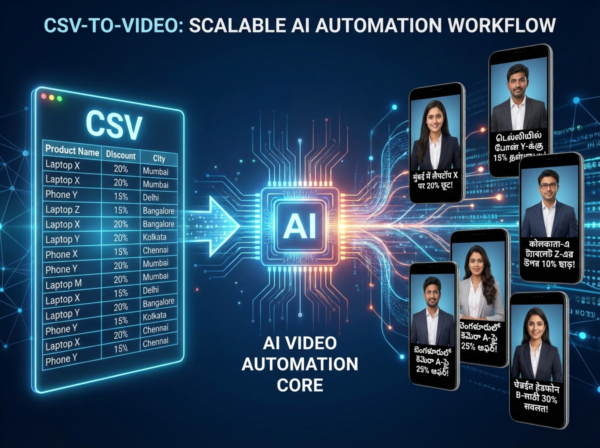 AI spokesperson avatars demonstrating clearance sale messages