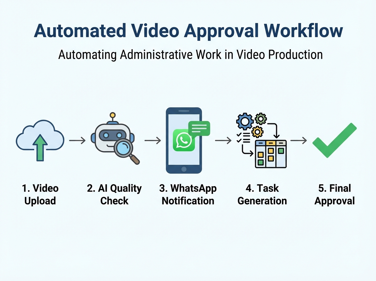 AI video collaboration workflow diagram