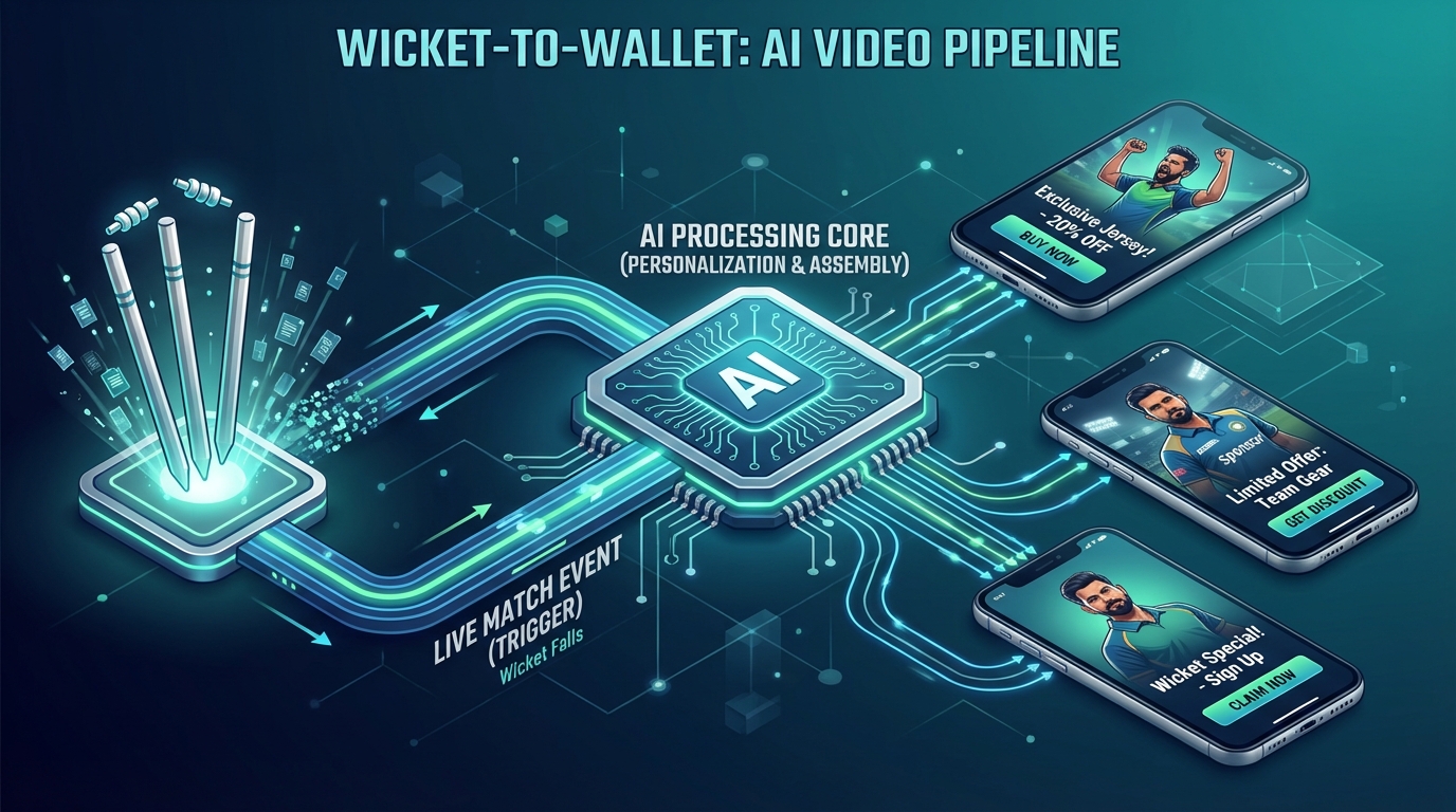 AI video personalization pipeline illustration