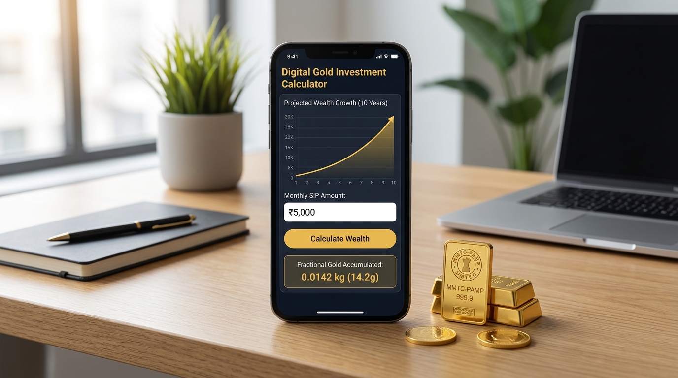 Example of personalized digital gold campaign journey with SIP nudges