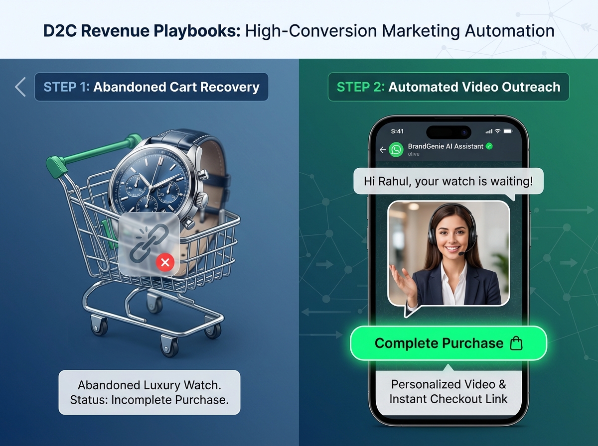 Dashboard showing WhatsApp video campaign metrics and attribution