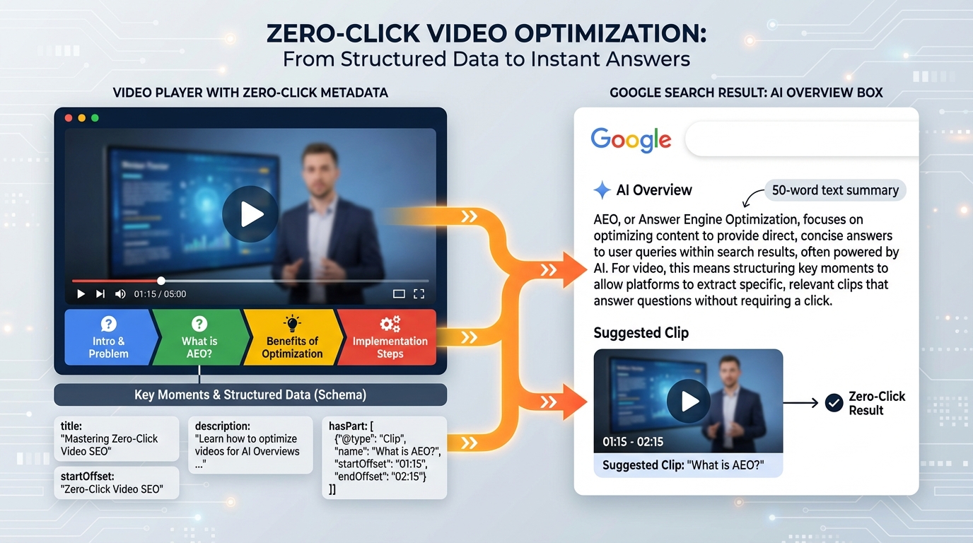 AI voice search and video optimization diagram