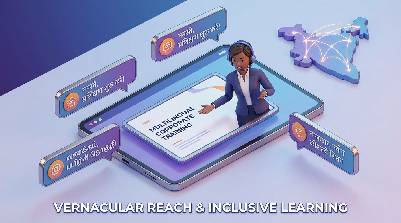 Enterprise AI-powered L&D platform architecture diagram