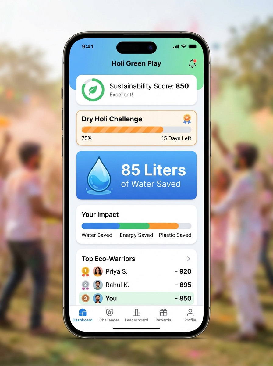 Example of personalized environmental impact video with Holi sustainability metrics