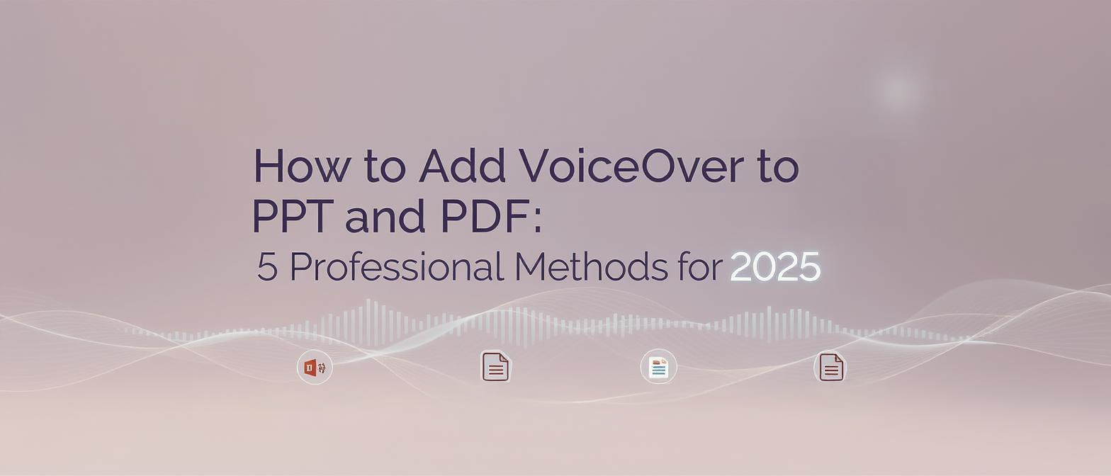 How to Add VoiceOver to PPT and PDF: 5 Professional Methods for 2025